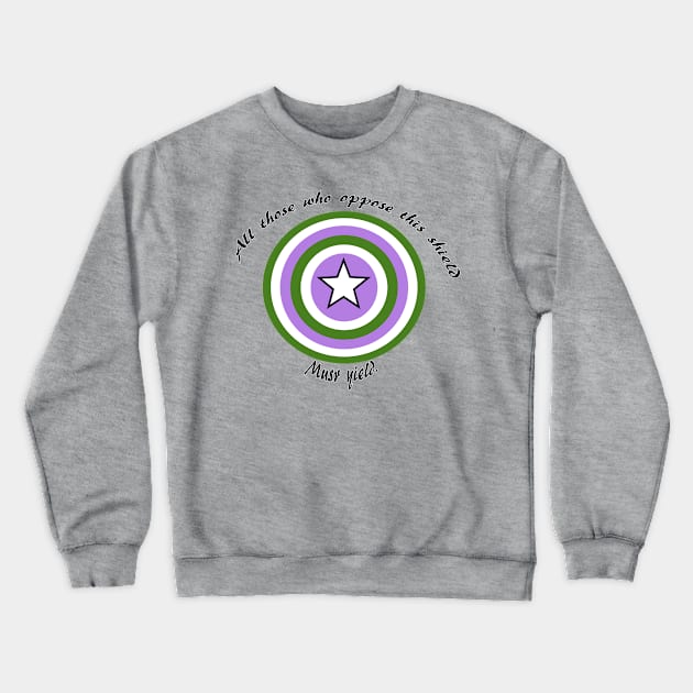 Pride Shields - Genderqueer/Nonbinary Crewneck Sweatshirt by katastrophi